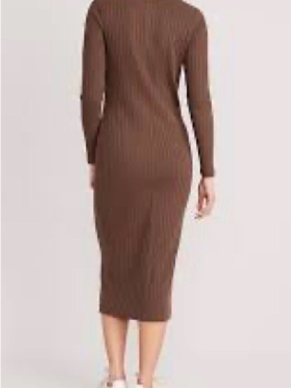 Old Navy Brown Ribbed Button-Front Midi Skirt - Picture 2 of 6